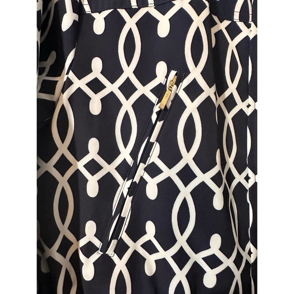 Crown and Ivy Rain Coat. Blue and White-M - Picture 3 of 9